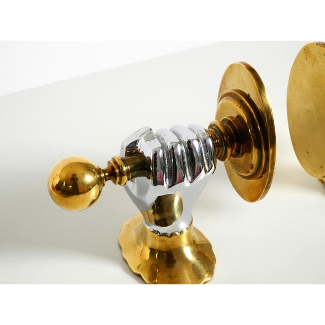 Bookends in Brass from Vereinigte Werkstätten, 1980s, Set of 2 For Sale - Image 9 of 14