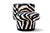 Caos Accent Chair in Zebra Furry Velvet from Moanne For Sale - Image 4 of 4