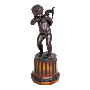Neoclassical Patinated Bronze Figure of Cupid