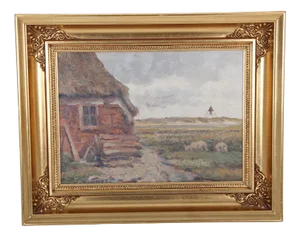 Sergius Frost, Landscape Painting, 1950s, Oil on Canvas, Framed