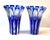 1930s Bohemian Crystal Cobalt Blue Cut to Clear Glass Vases - Set of 2 For Sale - Image 4 of 11