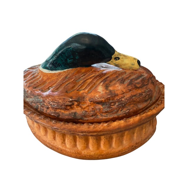 French Country 1970s French Pillivuyt Mallard Duck Pâté Terrine for Lamalle Nyc For Sale - Image 3 of 8