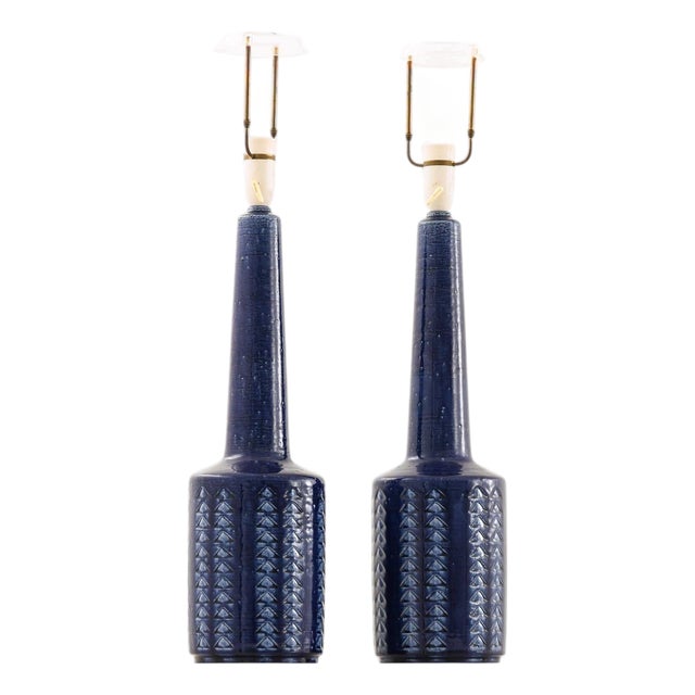 Ceramic Table Lamps by Linnemann-Schmidt for Palshus, 1960s, Set of 2 For Sale