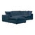 2020s Cali Navy Performance Fabric Ottoman For Sale - Image 5 of 7