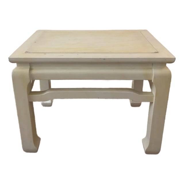 Late Twentieth Century Small Ming Style Solid Wood End Table With Painted Finish For Sale