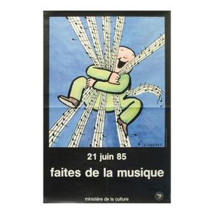 1985 French Music Poster, "Faites De La Musique" Ministère De La Culture