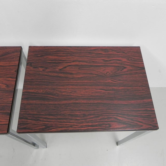 Coffee Tables with Wood Print, 1950s, Set of 2 For Sale - Image 18 of 18