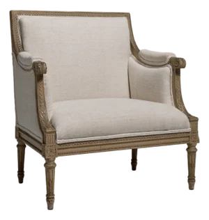 19th Century Louis XVI Cream Wood Bergere Chairs