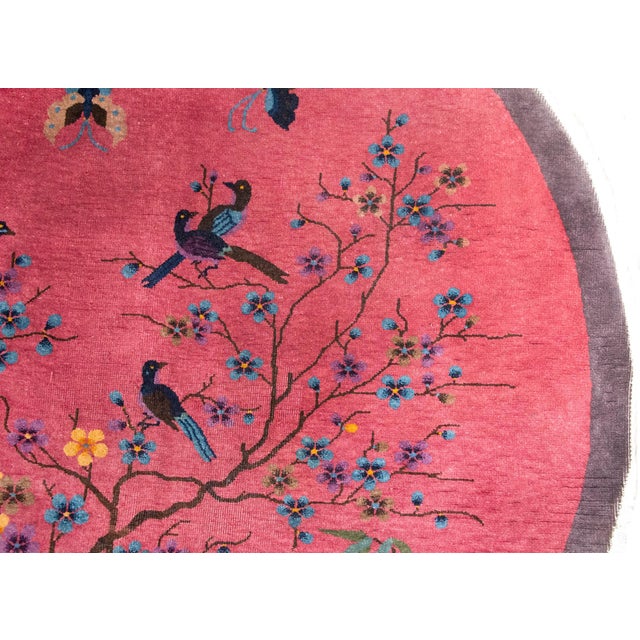 Magenta Early 20th Century Chinese Art Deco Rug For Sale - Image 8 of 15