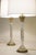 Waterford Large Matched Pair Waterford Crystal French Empire Corinthian Column Brass Table Lamps 1960's For Sale - Image 4 of 13