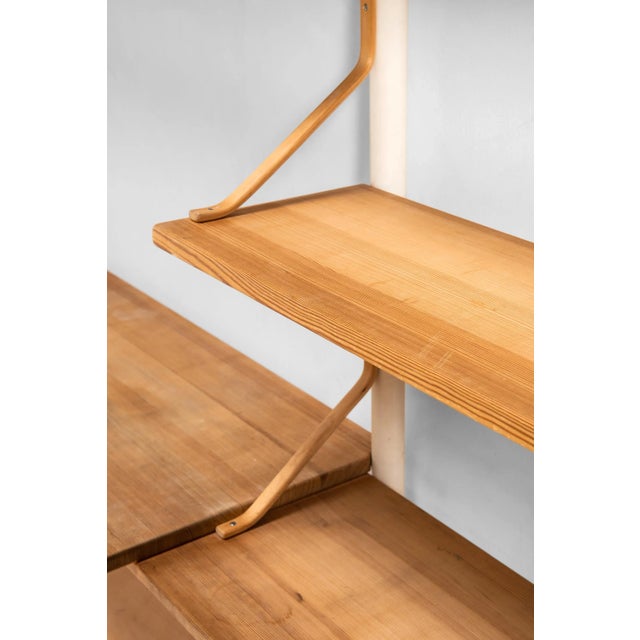 Bruno Mathsson Scandinavian Modern Birch and Steel Bookcase by Bruno Mathsson for Karl Mathsson, 1960s For Sale - Image 4 of 7