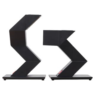 Zig-Zag Table Lamps by Shui L. D. Chan, Hong-Kong, 1984, Set of 2 For Sale