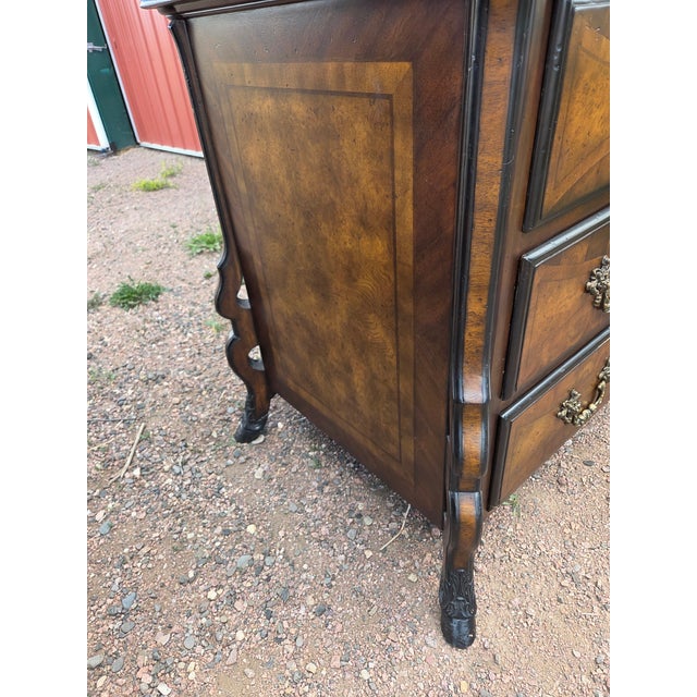 John-Richard John-Richard "European Crossroads" Clad Copper & Burl Wood 3-Drawer Commode For Sale - Image 4 of 5