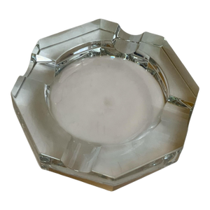 1980s Vintage Baccarat 8-Sided Octagonal Crystal Ashtray