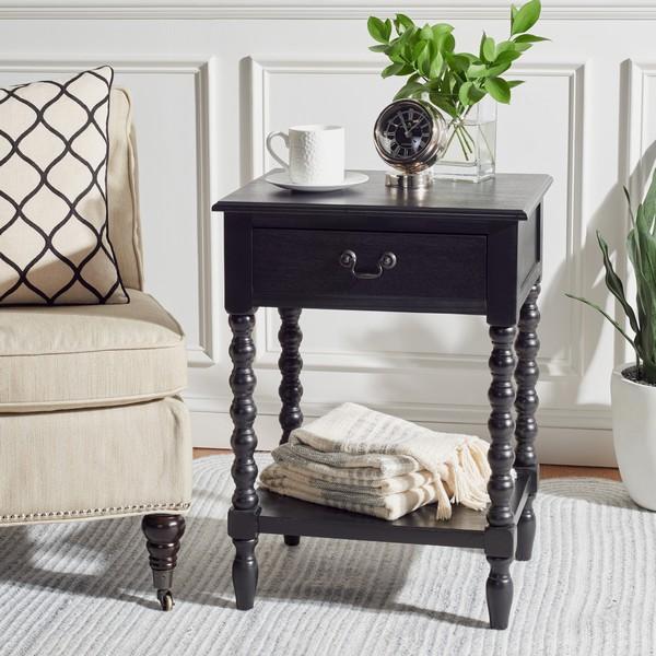 Contemporary Athena Accent Table - Black For Sale - Image 3 of 11