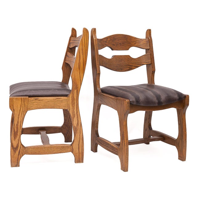 Wood Chairs by Guillerme and Chambron, 1950s, Set of 6 For Sale - Image 7 of 11