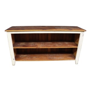 Rustic Country Style White Bookcase For Sale