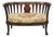Antique Victorian Carved Mahogany Paw Foot Barrel Back Settee Loveseat Sofa For Sale