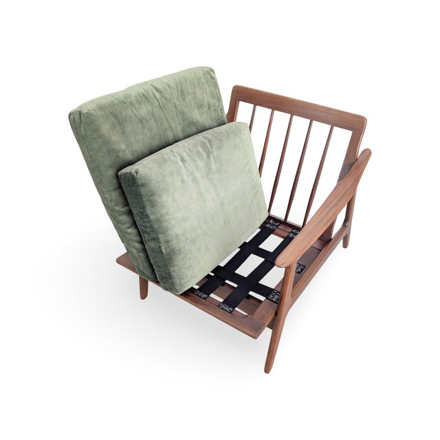 Olive Vintage Danish Easy Chair in Teak For Sale - Image 8 of 10