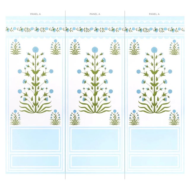 A charming combination of stylized flowers, scalloped borders and architectural geometries, Royal Poppy Panel A is a...