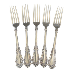 1847 Rogers Bros A1 Berkshire 1897 Silverplate Dinner Forks, Set of 5