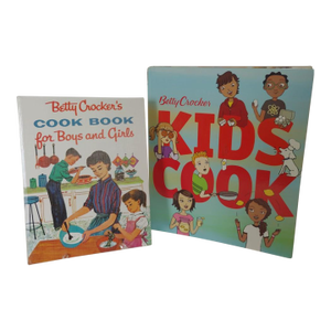 Betty Crocker's Cookbook for Boys and Girls, 1950s & Betty Crocker Kids Cook Cookbook 2015