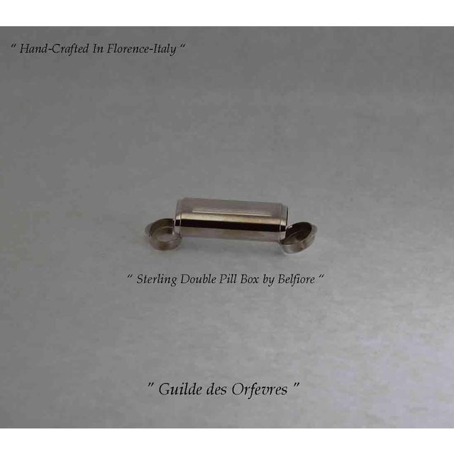 Traditional 1990s Sterling Silver Double Pill Box, Oval For Sale - Image 3 of 15