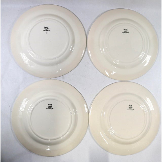 Spode Vintage 1987 Spode "Christmas Tree" Salad/Dessert Plates - Set of 4 For Sale - Image 4 of 7