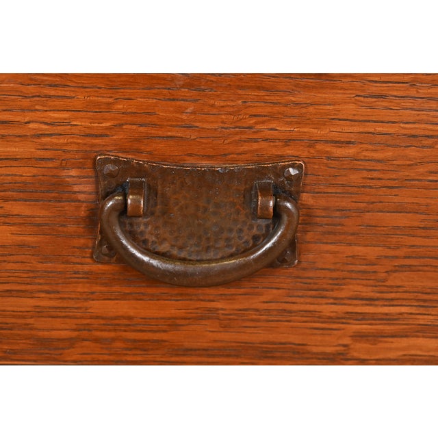 Wood Stickley Brothers Antique Mission Oak Arts & Crafts Sideboard or Bar Cabinet, Circa 1900 For Sale - Image 7 of 12