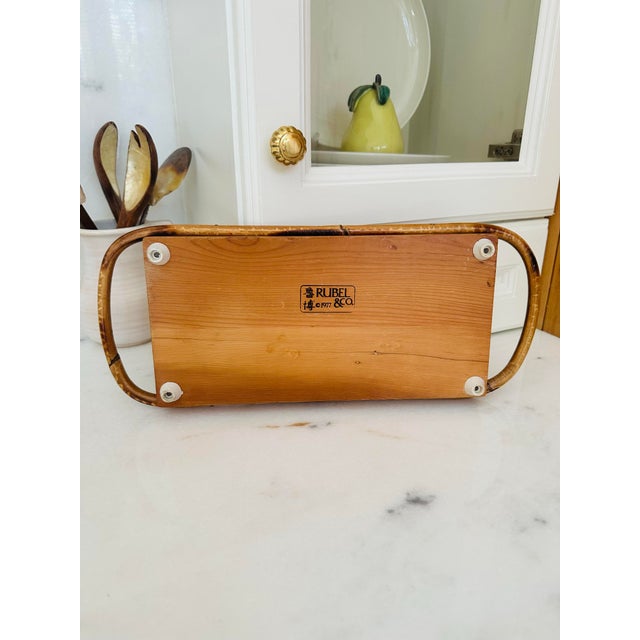 Vintage Rattan Cutting Board For Sale In Charleston - Image 6 of 10