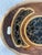 Midcentury Black & Gold Floral Mexican Batea Bowl For Sale - Image 4 of 5