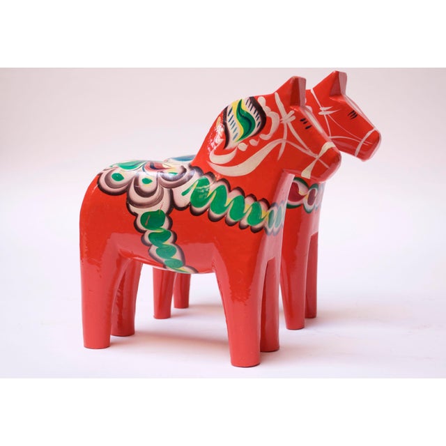 Pair of Large Swedish Dala Horses by Nils Olsson Chairish