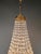 Brass Antique Crystal Basket Chandelier Empire Style Brass 4 Lights Circa 1920 For Sale - Image 8 of 9