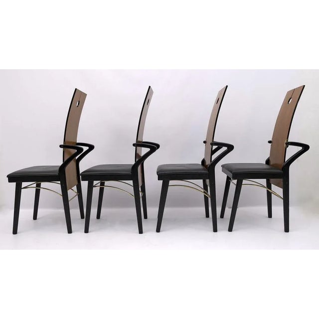 Postmodern Dining Chairs by Pierre Cardin, Italy, 1980s, Set of 4 For Sale - Image 12 of 15