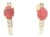 Late 20th Pair of Ruby and Diamond J Shaped Hoops For Sale