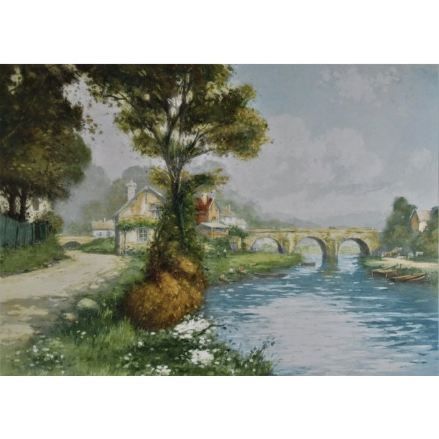 Artist: Manuel Robbe (French, 1872-1936) Title: Landscape with River and Bridge Year: c.1930 Medium: Etching with aquatint...