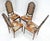 Set of 4 Bright floral Upholstery Cane Backs Turned Oak Legs Dining Chairs MINT! For Sale - Image 11 of 15
