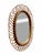 Italian rattan wall mirror (circa 1960s) by Franco Albini. The mirror has a complex weave of rattan in a series of...