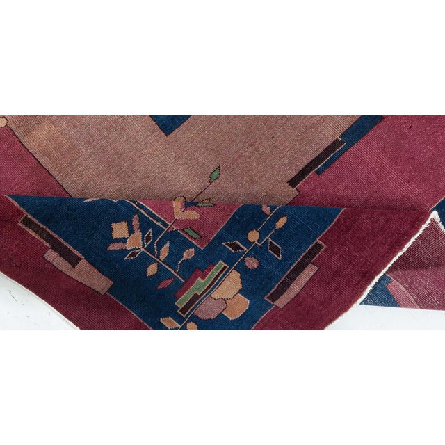 Mid 20th Century Doris Leslie Blau Vintage Chinese Art Deco Rug For Sale - Image 5 of 9
