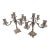 Vintage Ornate Silver Plated 5 Arm Candelabras For Sale