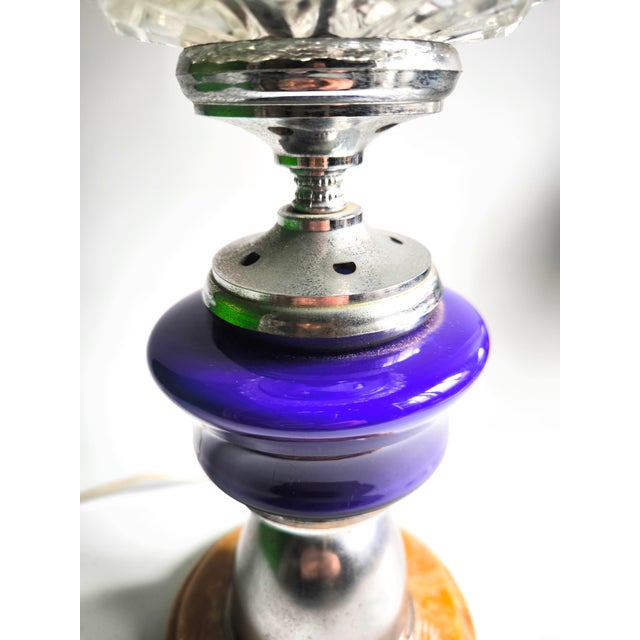 1950s Mid-Century Lamp Made of Glass, Onyx, and Marble For Sale - Image 15 of 15