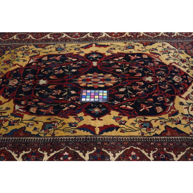 Goldenrod Late 18th Century Antique Farahan Sarouk Rug 4'3'' X 6'8'' For Sale - Image 8 of 10