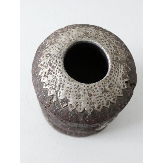 Brown Antique Wooden Grinding Vessel For Sale - Image 8 of 12