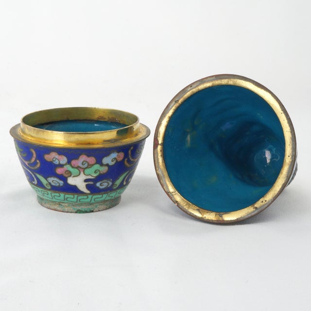 Antique Chinese Yi Xing and Cloisonne Box Circa Late Qing For Sale - Image 10 of 11