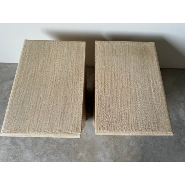 Pair of Vintage Organic Hand Carved Wood Nightstands by Kreiss Furniture For Sale - Image 4 of 12