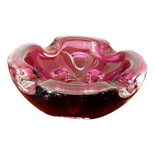Murano Glass Designer Ashtray For Sale