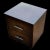 Wood Eames Era Sold Wood Two Drawer Desk Cabinet With Pegged Capped Peg Legs For Sale - Image 7 of 9