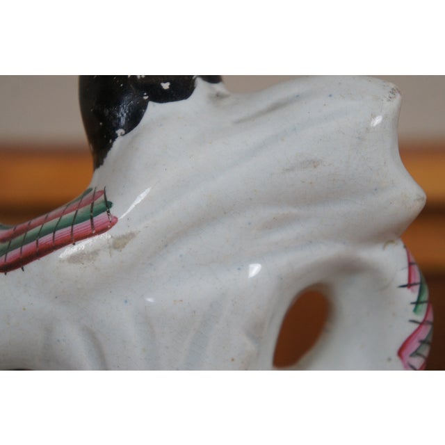 Antique Mid 19th Century Staffordshire Porcelain Samson & the Lion Figurine For Sale - Image 11 of 12