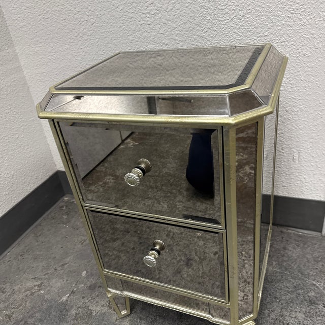 Stein World Petite Two-Drawer Mirrored Chest For Sale - Image 10 of 12