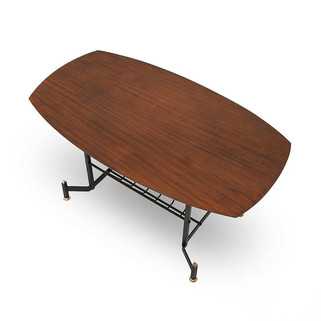 Coffee Table with Magazine Rack, 1950s For Sale - Image 6 of 13